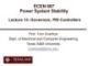 Lecture Power system stability - Lesson 13: Governors, PID Controllers