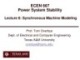 Lecture Power system stability - Lesson 8: Synchronous Machine Modeling