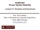 Lecture Power system stability - Lesson 11: Exciters and Governors