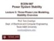 Lecture Power system stability - Lesson 5: Three-Phase Line Modeling, Stability overview