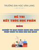 Đề thi kết thúc học phần học kì 1 môn Nghiệp vụ giao nhận hàng hóa xuất nhập khẩu và khai báo hải quan năm 2024-2025 có đáp án (Đề 1)