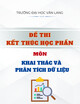 Đề thi kết thúc học phần học kì 1 môn Khai thác và phân tích dữ liệu năm 2024-2025