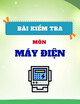 Bài kiểm tra môn Máy điện